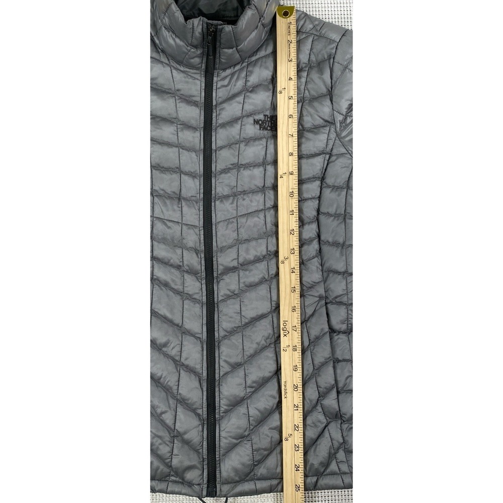 The North Face Thermoball Jacket Women's Small Gray Quilted Full Zip - Picture 4 of 7